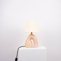Satin Glazed Ceramic Table Lamp With Bespoke Lampshade, Handmade, Choose Your Own Shade Colour - thumbnail 2