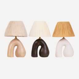 Satin Glazed Ceramic Table Lamp With Bespoke Lampshade, Handmade, Choose Your Own Shade Colour - thumbnail 1