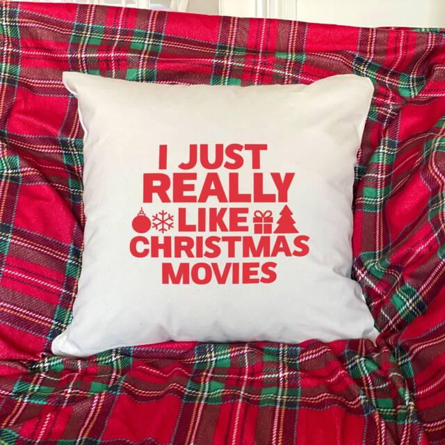 Just Really Like Christmas Movies Cushion, Pillow, Decor, Movie Gift - image 1