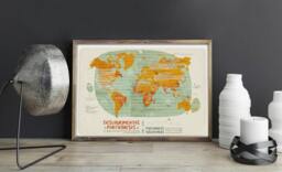 Original Portuguese Discovery Map Wall Art Printing Poster Illustration Print Drawings Graphic Design Artwork Home Decor - thumbnail 1
