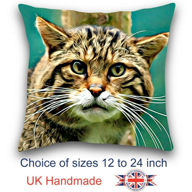 Scottish Wild Cat, Cat Cushion, Choice Of Sizes, Handmade - image 1