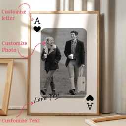 Custom Playing Cards Photo Art Poster, Personalized Wall Art, Apartment Aesthetic Decor, Retro Home Printed Gift - thumbnail 1