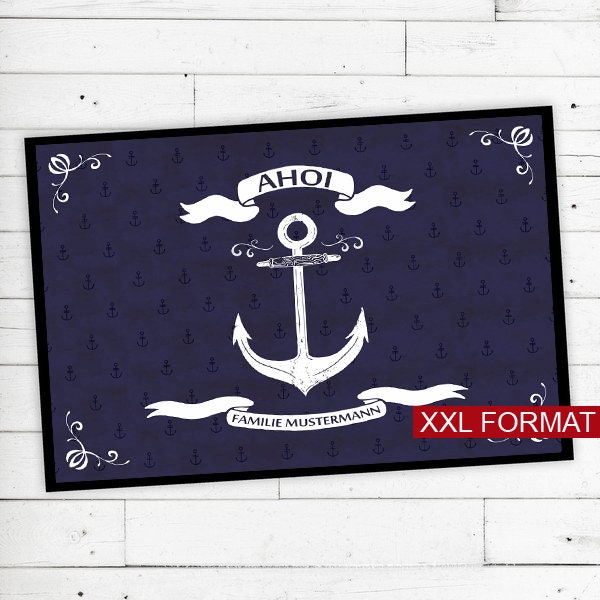"Floor Mat Ahoi ""Anchor" - image 1