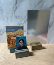 Concrete Display Stand - Unique Personalized Photo Frame & Desk Decor