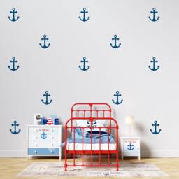 Boat Anchors Vinyl Wall Stickers With Choice Of Colors For Walls Children's Rooms & Babies Bedroom