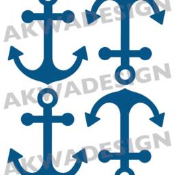 Boat Anchors Vinyl Wall Stickers With Choice Of Colors For Walls Children's Rooms & Babies Bedroom - thumbnail 3