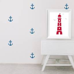 Boat Anchors Vinyl Wall Stickers With Choice Of Colors For Walls Children's Rooms & Babies Bedroom - thumbnail 2