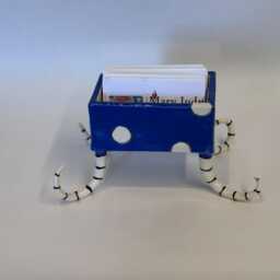 Polka Dot Pottery Business Card Holder With Curly Legs - thumbnail 2