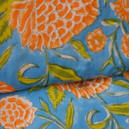 Duvet 100x190cm - Handmade in France Indian Cotton & Velvet - thumbnail 4