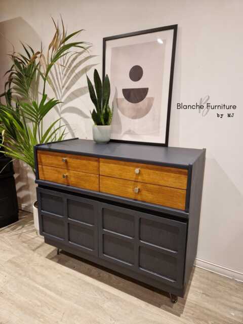 Gorgeous Nathan Sideboard in Midnight Blue & Walnut - image 1