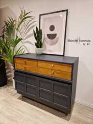 Gorgeous Nathan Sideboard in Midnight Blue & Walnut - thumbnail 1