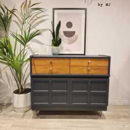 Gorgeous Nathan Sideboard in Midnight Blue & Walnut - thumbnail 4