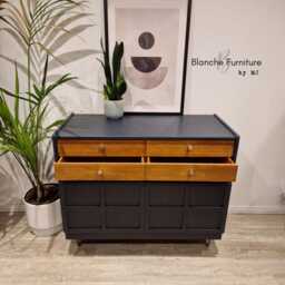 Gorgeous Nathan Sideboard in Midnight Blue & Walnut - thumbnail 3