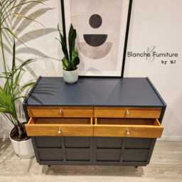 Gorgeous Nathan Sideboard in Midnight Blue & Walnut - thumbnail 2