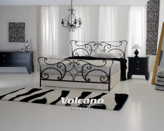 Wrought Iron Bed Norm 160x200 - Luxury Art Nouveau Baroque Metal Lifetime Guarantee - image 1