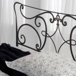 Wrought Iron Bed Norm 160x200 - Luxury Art Nouveau Baroque Metal Lifetime Guarantee - thumbnail 2