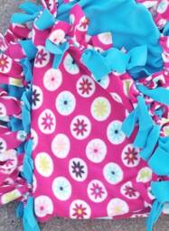 Gifts For Her, Furniture Home Decor, Fleece Tie Blanket, Polka Dots Throw, Baby Shower Presents, Bright Blue, Birthday Ideas Toddlers - thumbnail 1