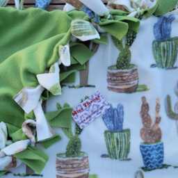 Gifts For Her, Furniture Home Decor, Fleece Tie Blanket, Polka Dots Throw, Baby Shower Presents, Bright Blue, Birthday Ideas Toddlers - thumbnail 2