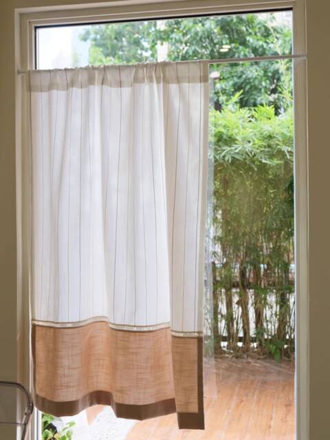 Amber Door Curtain, Two Tone Noren Drapes, Long Noren, Room Dividers Doorway Rod Pocket Cafe 1Pc - image 1