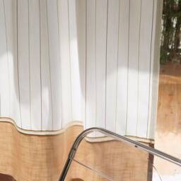 Amber Door Curtain, Two Tone Noren Drapes, Long Noren, Room Dividers Doorway Rod Pocket Cafe 1Pc - thumbnail 3