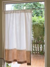 Amber Door Curtain, Two Tone Noren Drapes, Long Noren, Room Dividers Doorway Rod Pocket Cafe 1Pc - thumbnail 1