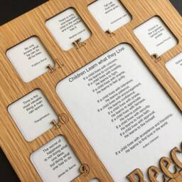 School Years Picture Frame K-12 Grade Personalized With Name, 11x14 K Thru 12Th Days Name - Back To - thumbnail 3
