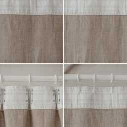 Farmhouse Vanilla Yellow Linen Curtain, Natural Tone Window Panel With Multifunctional Heading Tape For Bedroom, Kitchen, Or Living Room - thumbnail 2