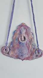 Mood Princess Ceramic Handmade Wall Hanging. Goddess, Mushroom, Moon, Happy Sad, Rebirth, Love. Change Your Charm As You Go. Personalised
