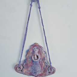 Mood Princess Ceramic Handmade Wall Hanging. Goddess, Mushroom, Moon, Happy Sad, Rebirth, Love. Change Your Charm As You Go. Personalised - thumbnail 4