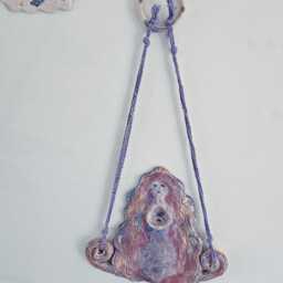 Mood Princess Ceramic Handmade Wall Hanging. Goddess, Mushroom, Moon, Happy Sad, Rebirth, Love. Change Your Charm As You Go. Personalised - thumbnail 3