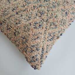 Moroccan Wool Cushion Cover, Handmade Berber Pillow, Multicoloured Vintage Rug Cushion, Tribal Throw 20''x20''/50x50 cm - thumbnail 3