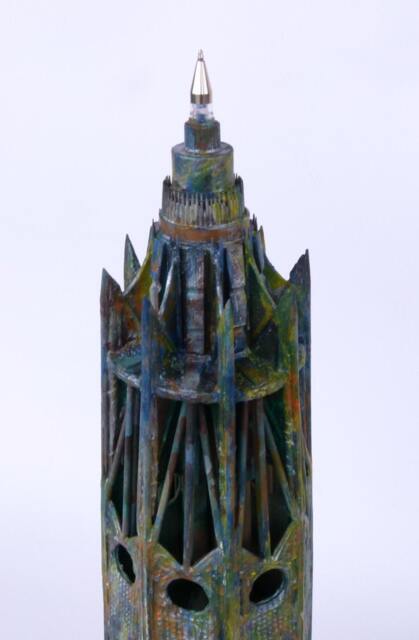 Industrial Tower, Gothic Inspired, Sculptural Construction, Found Objects Artwork - image 1