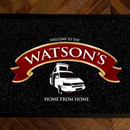 Personalised Campervan Door Mat - Pop Top Red Ribbon Label Mat 60 X 40 cm Van Life Accessories - thumbnail 3