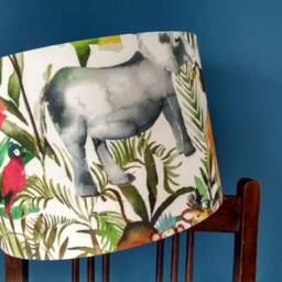 Handmade Jungle Animal Lampshade Watercolor Lion Print, 40cm - thumbnail 2