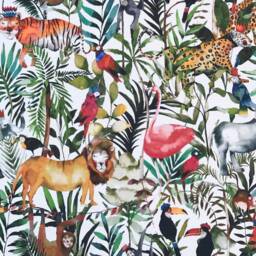 Handmade Jungle Animal Lampshade Watercolor Lion Print, 40cm - thumbnail 3