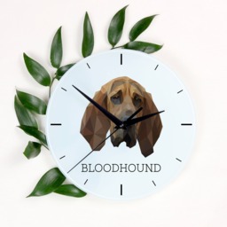 A Clock With A Bloodhound Dog. New Collection The Geometric Dog