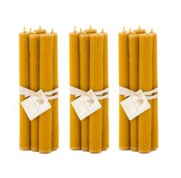 100% 3x 6 Beeswax Candles From Spain - Pure Natural Product Directly The Beekeeper Honey Scent - thumbnail 1