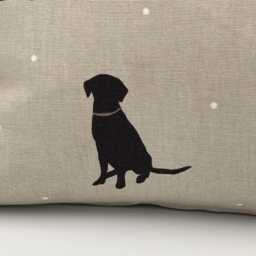 Black Labrador Cushion With Inner Pad, Designed By Sophie Allport, Country Style Home - thumbnail 3