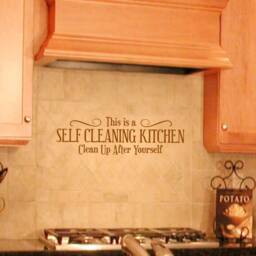 Self Cleaning Kitchen Vinyl Wall Decal Decor - thumbnail 2