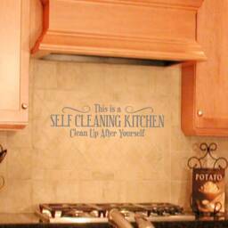 Self Cleaning Kitchen Vinyl Wall Decal Decor - thumbnail 3
