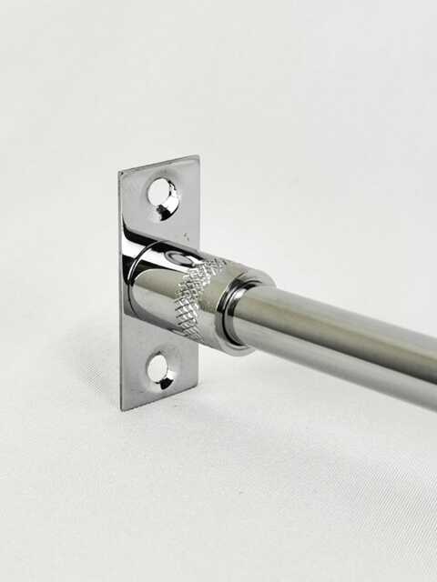 9mm Chrome Finish Rod & Recessed Brackets, Cut To Size - image 1
