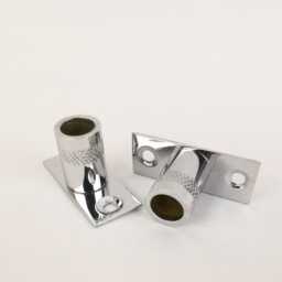 9mm Chrome Finish Rod & Recessed Brackets, Cut To Size - thumbnail 2