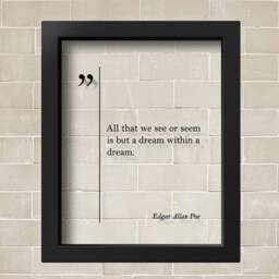Transparent Edgar Allan Poe Quote Inspirational Art Wall Poster Family Quotes Print - thumbnail 2