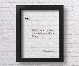 Transparent Edgar Allan Poe Quote Inspirational Art Wall Poster Family Quotes Print - thumbnail 1