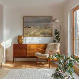 Prairie Farm Poster, Golden Field Print, Country Wall Art, Paper - thumbnail 2
