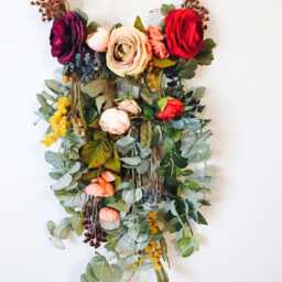 Floral Dream Catcher Wall Hanging, Bohemian Nursery Decor - thumbnail 4
