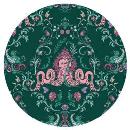 Secret Fairy Green Velvet Lampshade & Silver Lining - thumbnail 2