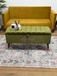 Lino Storage Ottoman Footstool Coffee Table Pouffe Bench Chesterfield Style