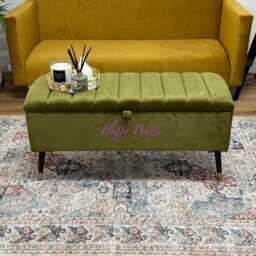 Lino Storage Ottoman Footstool Coffee Table Pouffe Bench Chesterfield Style - thumbnail 2