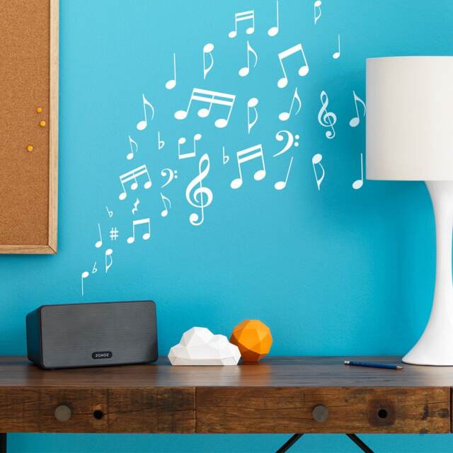 45 Music Notes Sticker Love Wall Art Diy Decoration Room Car Shower Tablet - image 1